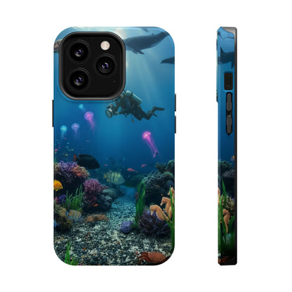 Underwater Diver Phone Case — Magnetic Impact‑Resistant Ocean Design
