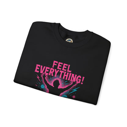 Crewneck Sweatshirt — "Feel Everything! Revive & Rebel" Inspirational Graphic - Ramshackle Shack