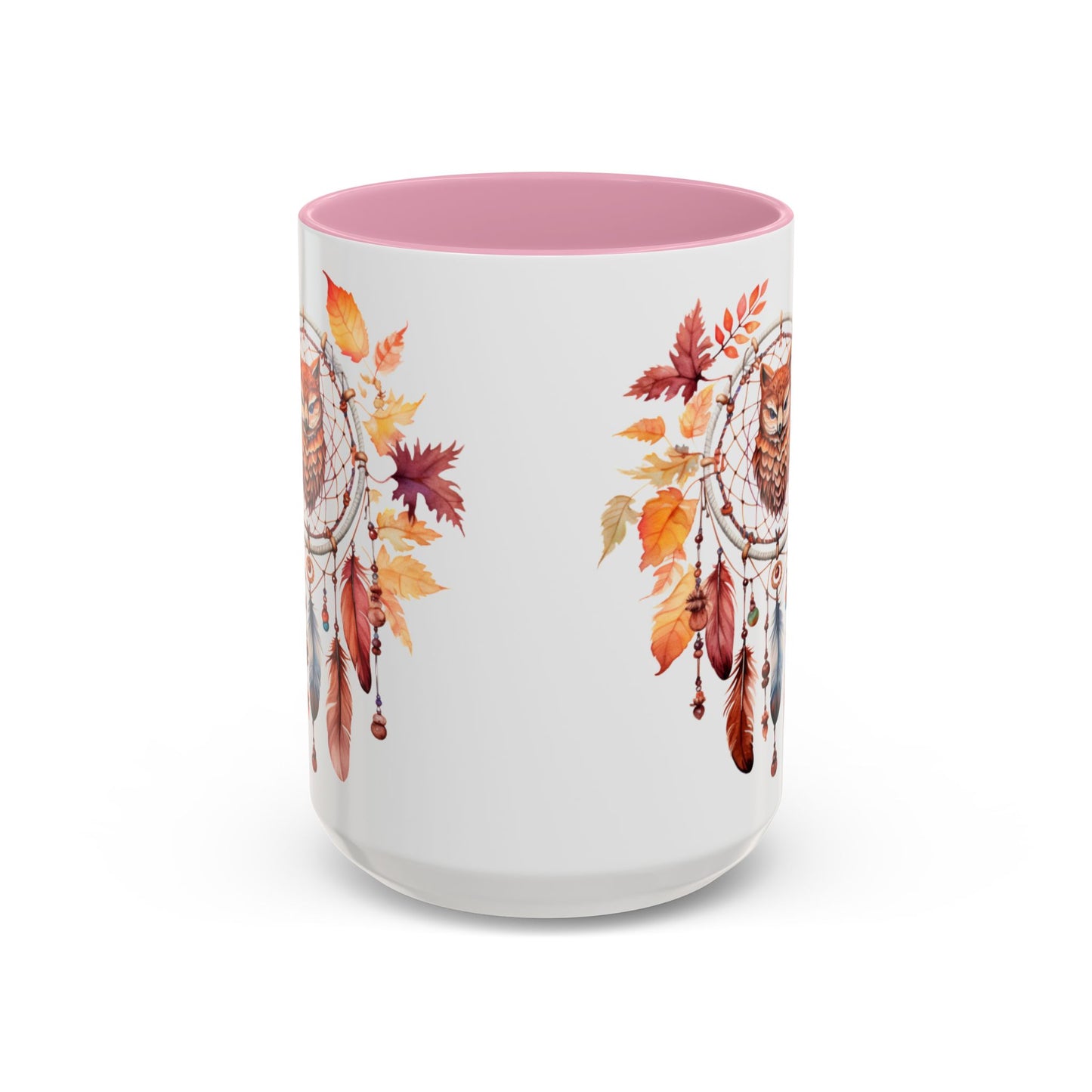 Autumn Owl Dreamcatcher Mug — Fall Leaves Coffee Cup (11oz & 15oz) - Ramshackle Shack