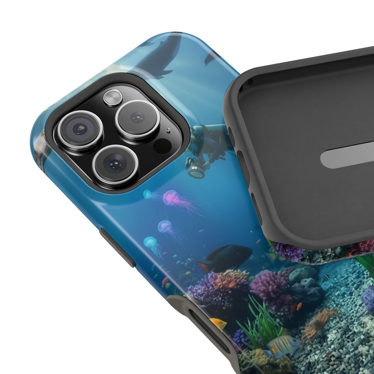 Underwater Diver Phone Case — Magnetic Impact‑Resistant Ocean Design