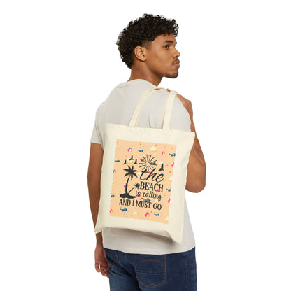 Copy of Beach Is Calling Canvas Tote — Sunglasses & Beach Ball Design - Ramshackle Shack
