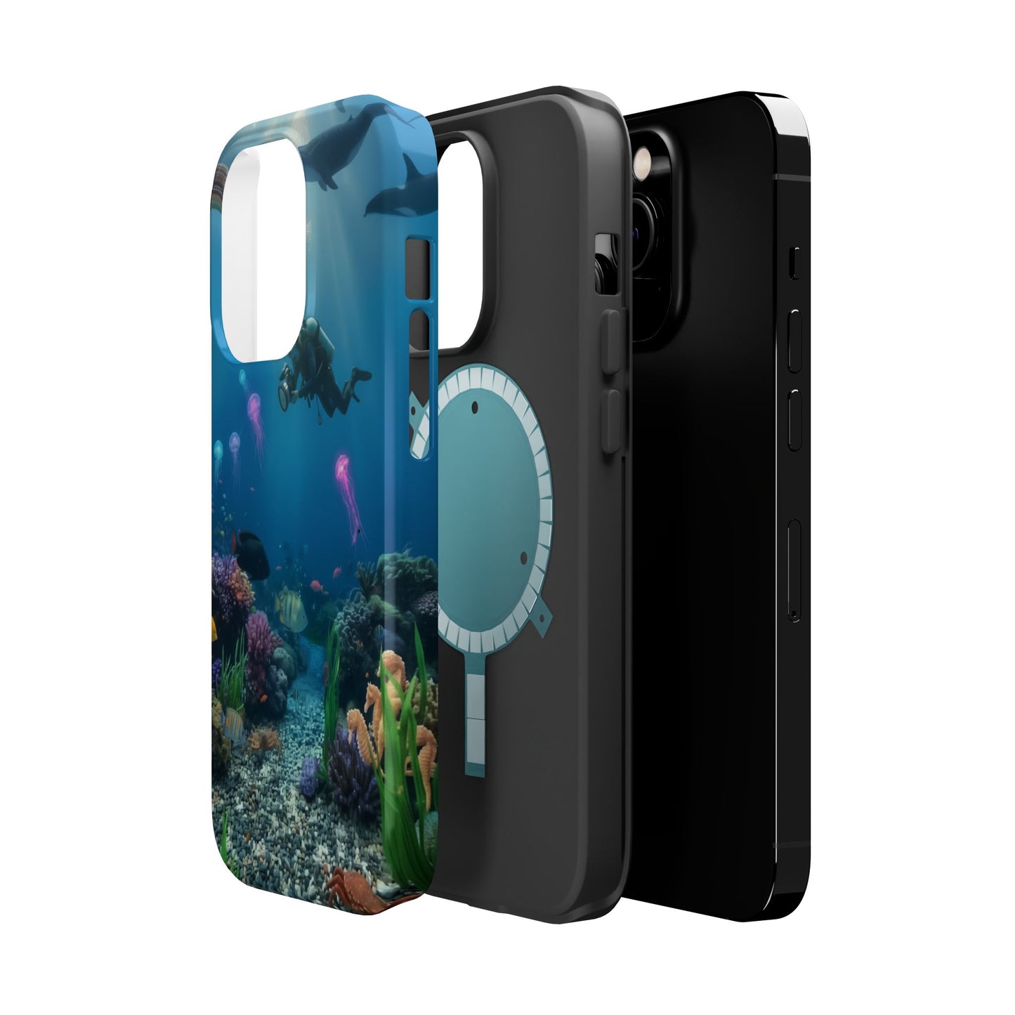 Underwater Diver Phone Case — Magnetic Impact‑Resistant Ocean Design