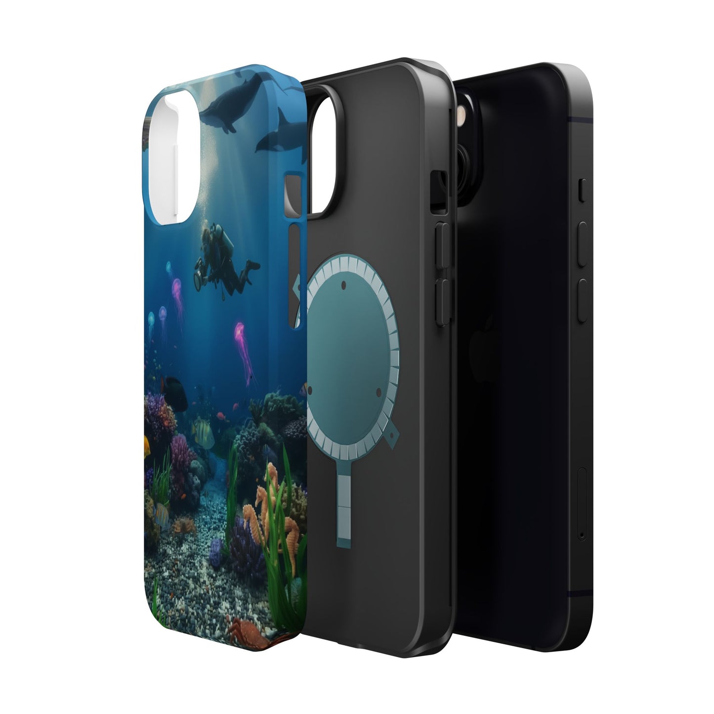 Underwater Diver Phone Case — Magnetic Impact‑Resistant Ocean Design