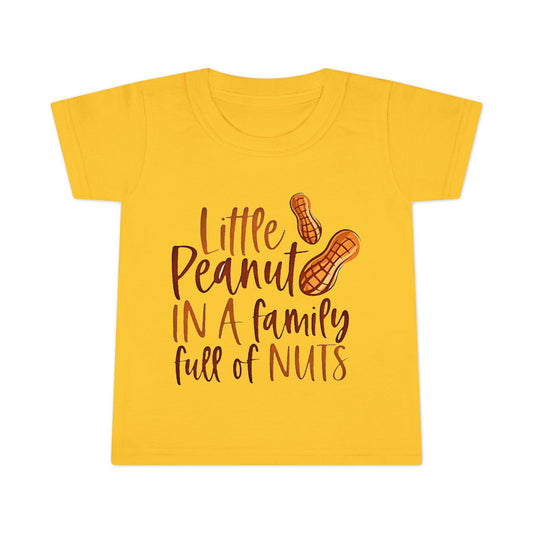 Toddler T Shirt  Little Peanut in a Family Full of Nuts Cute Baby Tee - Ramshackle Shack