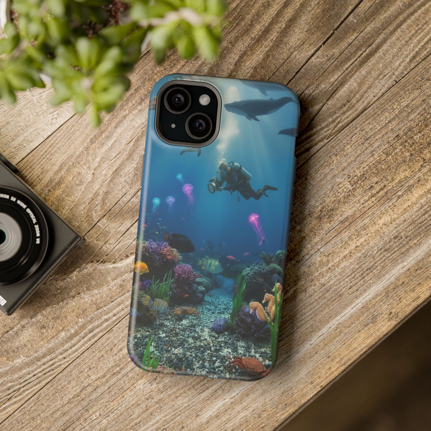 Underwater Diver Phone Case — Magnetic Impact‑Resistant Ocean Design