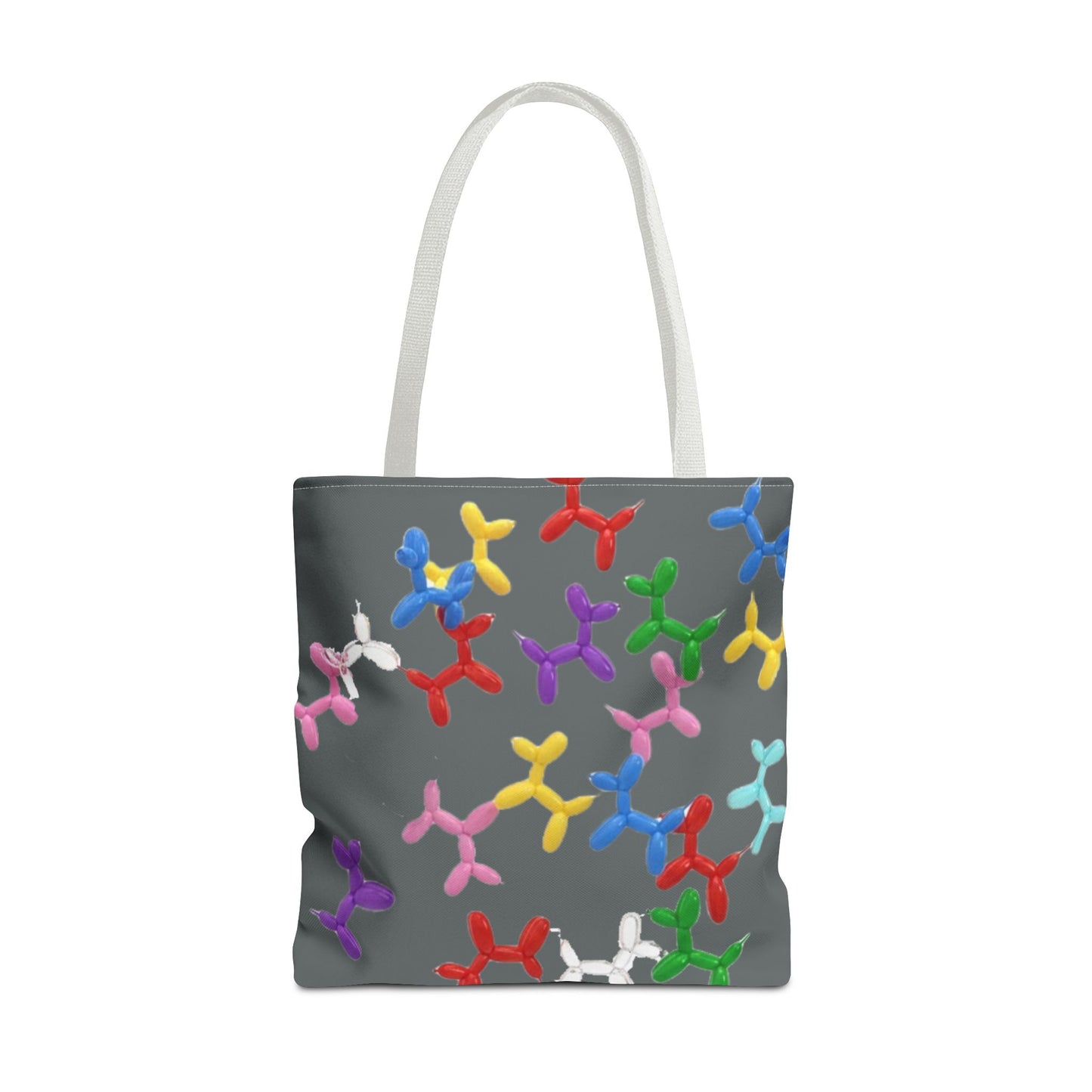 Balloon Dog Pattern Tote Bag – Colorful Pop Art Reusable Shopper - Ramshackle Shack