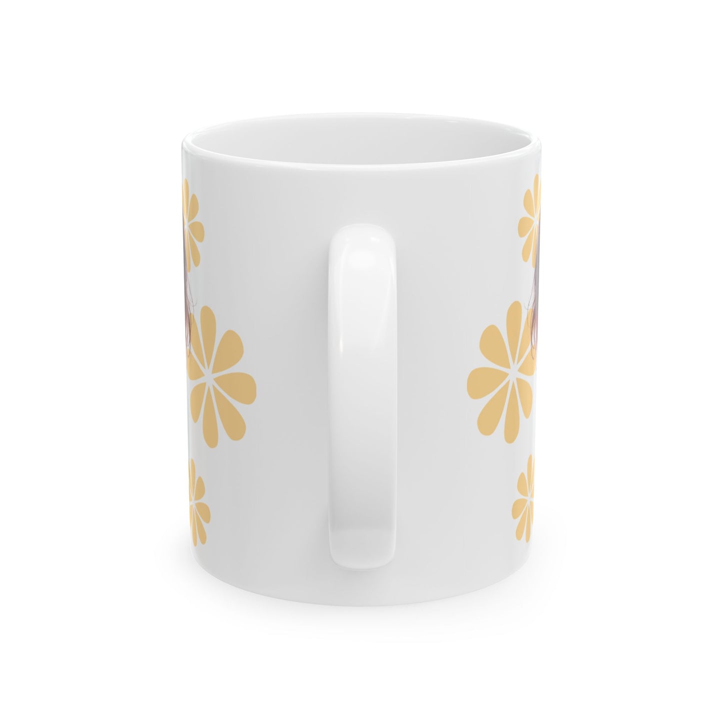 Pouting Girl Floral Ceramic Mug — 11oz & 15oz - Ramshackle Shack