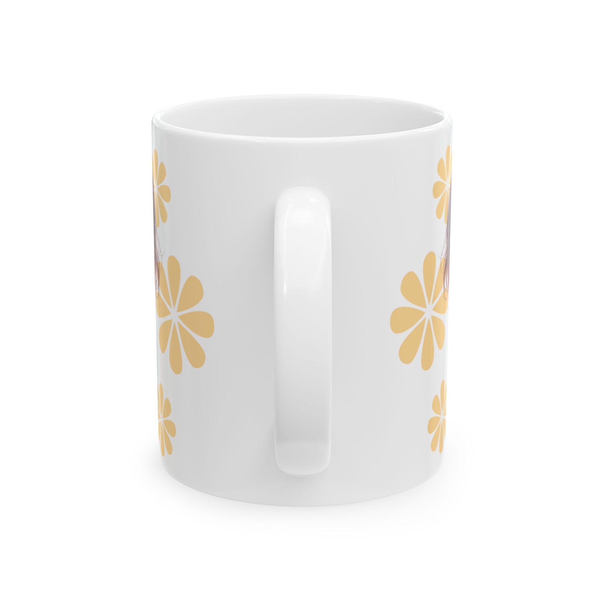 Pouting Girl Floral Ceramic Mug — 11oz & 15oz - Ramshackle Shack