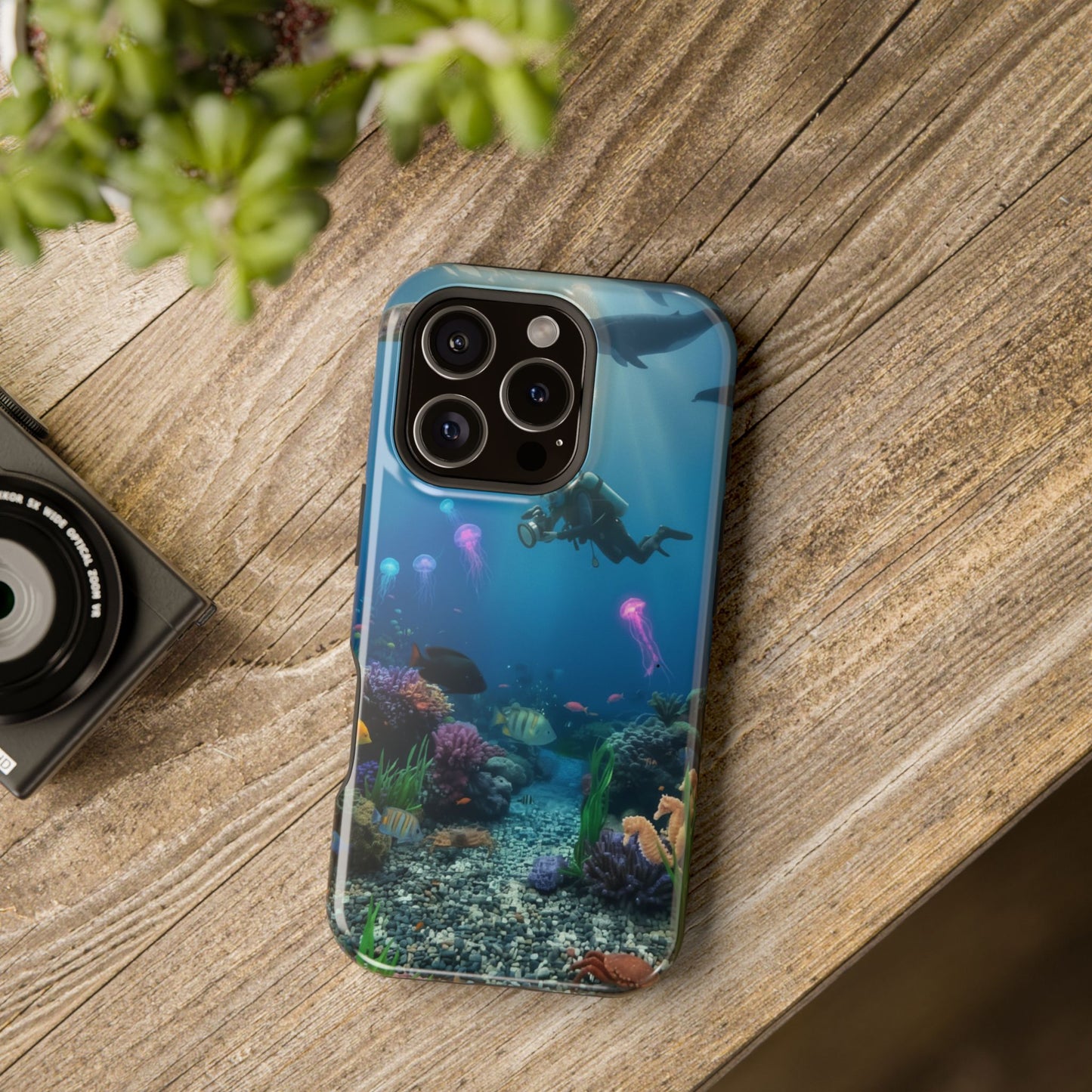 Underwater Diver Phone Case — Magnetic Impact‑Resistant Ocean Design