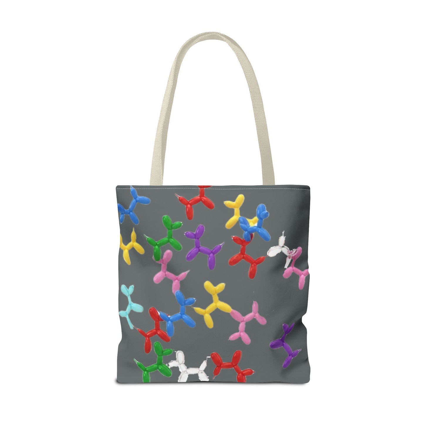 Balloon Dog Pattern Tote Bag – Colorful Pop Art Reusable Shopper - Ramshackle Shack