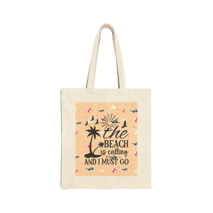Copy of Beach Is Calling Canvas Tote — Sunglasses & Beach Ball Design - Ramshackle Shack