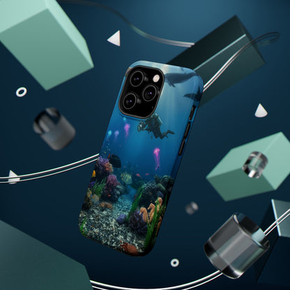Underwater Diver Phone Case — Magnetic Impact‑Resistant Ocean Design