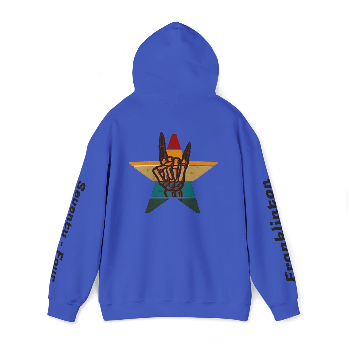 Rockin' Into My [70's] Hooded Sweatshirt — Custom Name & Age Guitar Birthday Design - Ramshackle Shack