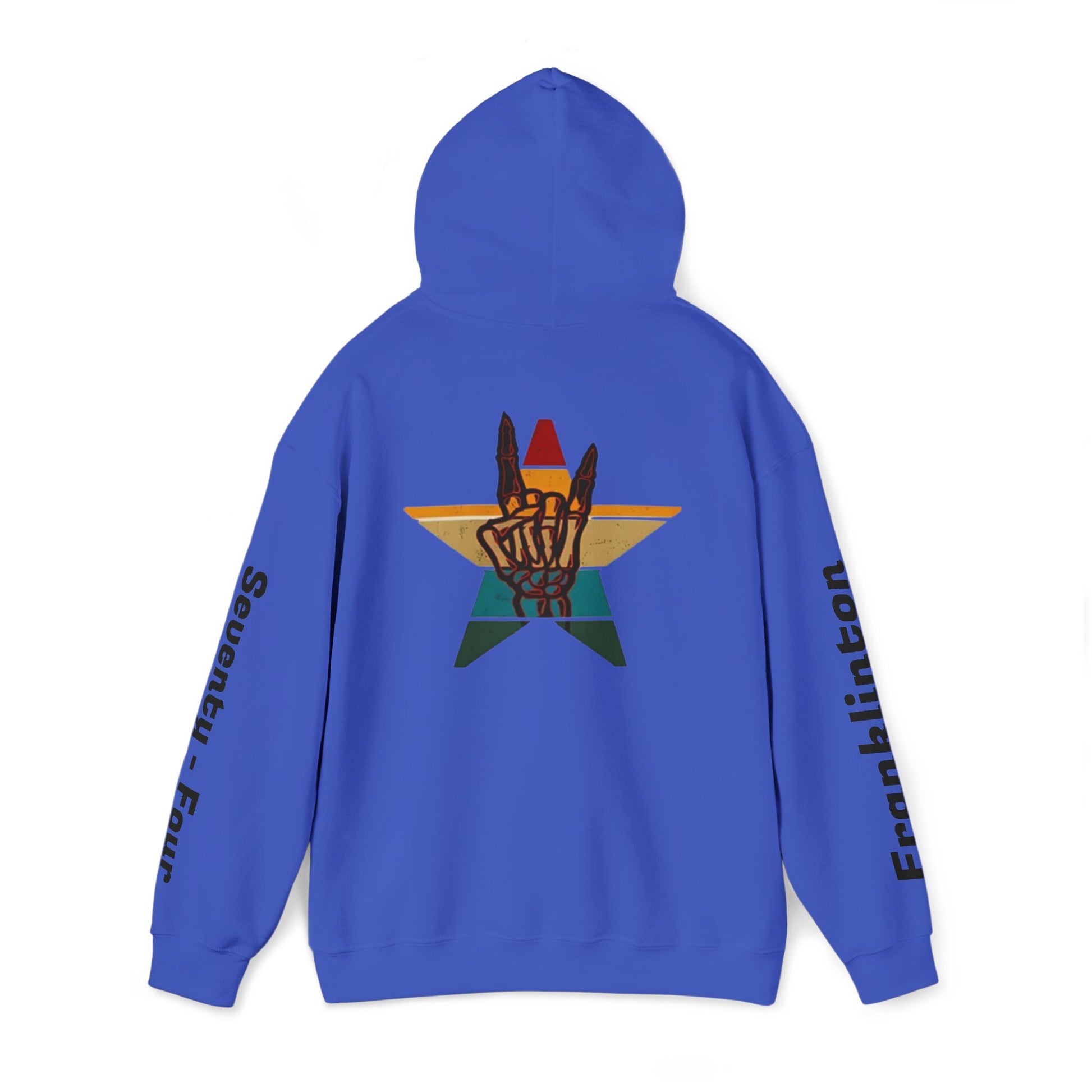 Rockin' Into My [70's] Hooded Sweatshirt — Custom Name & Age Guitar Birthday Design - Ramshackle Shack