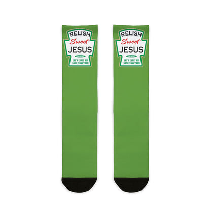 Relish Sweet Jesus Ketchup Bottle Crew Socks - Ramshackle Shack