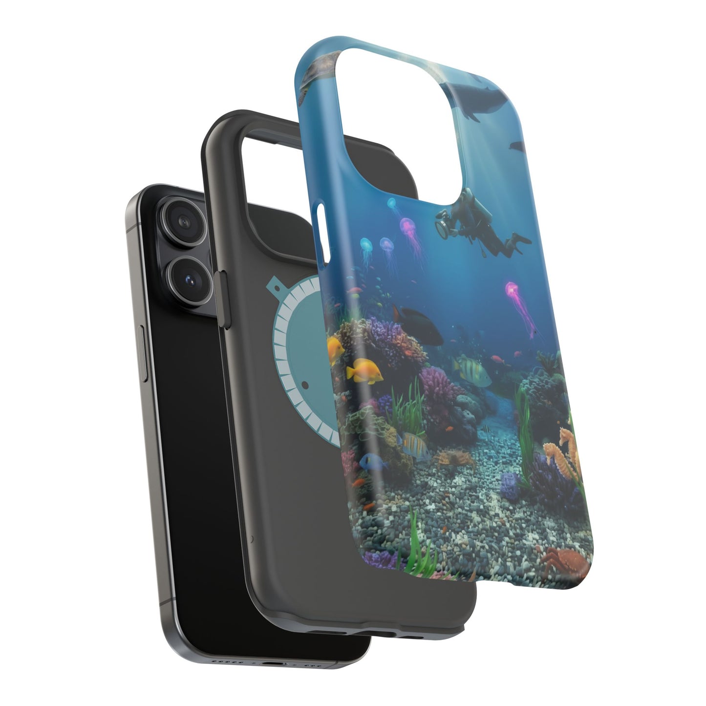 Underwater Diver Phone Case — Magnetic Impact‑Resistant Ocean Design