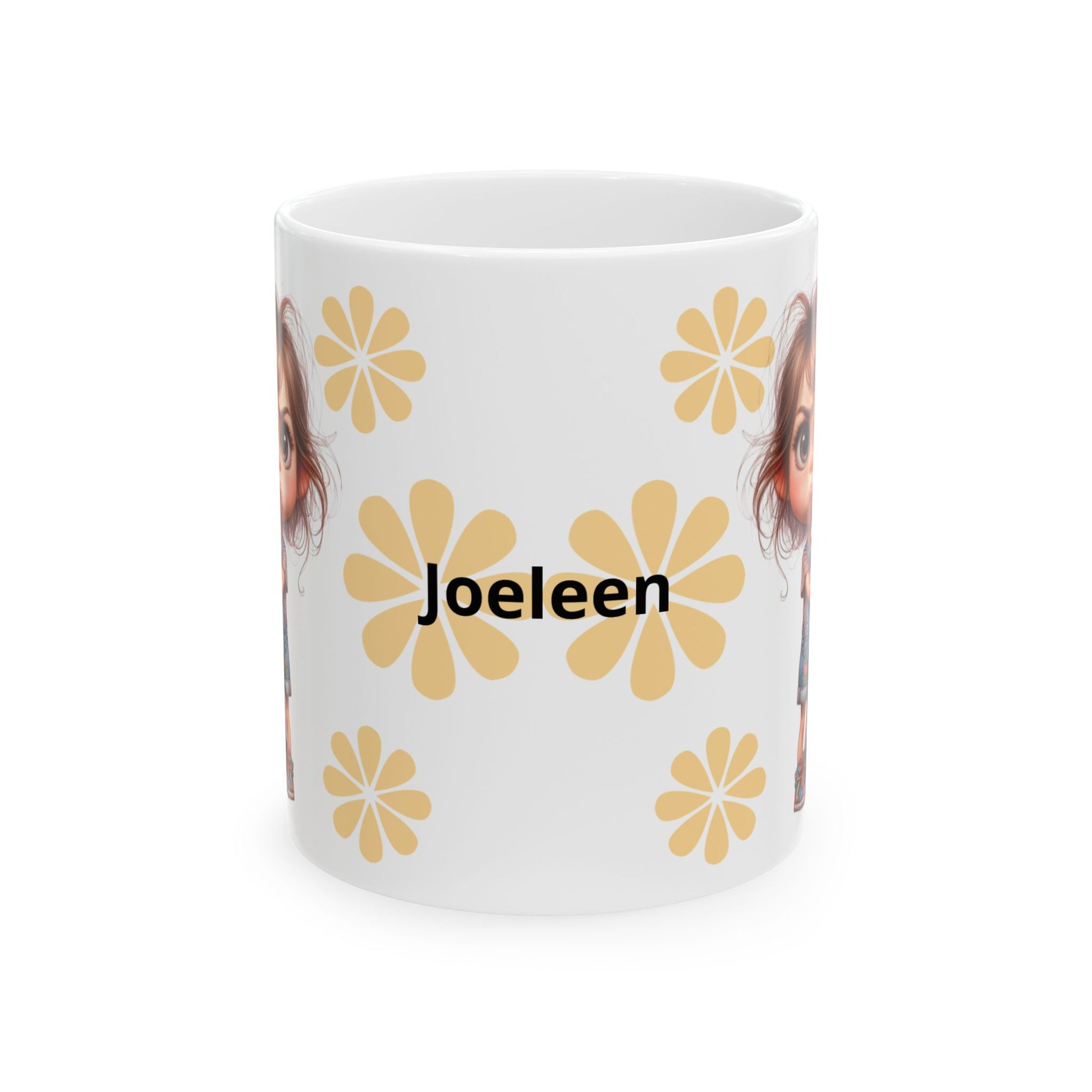 Pouting Girl Floral Ceramic Mug — 11oz & 15oz - Ramshackle Shack