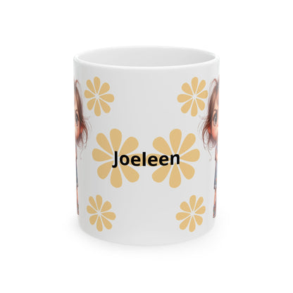 Pouting Girl Floral Ceramic Mug — 11oz & 15oz - Ramshackle Shack