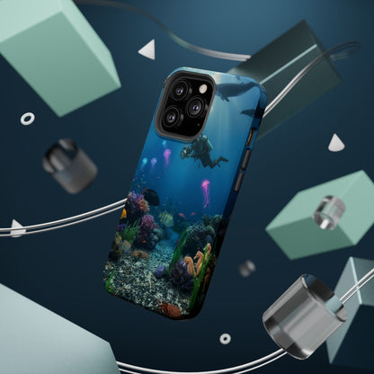 Underwater Diver Phone Case — Magnetic Impact‑Resistant Ocean Design