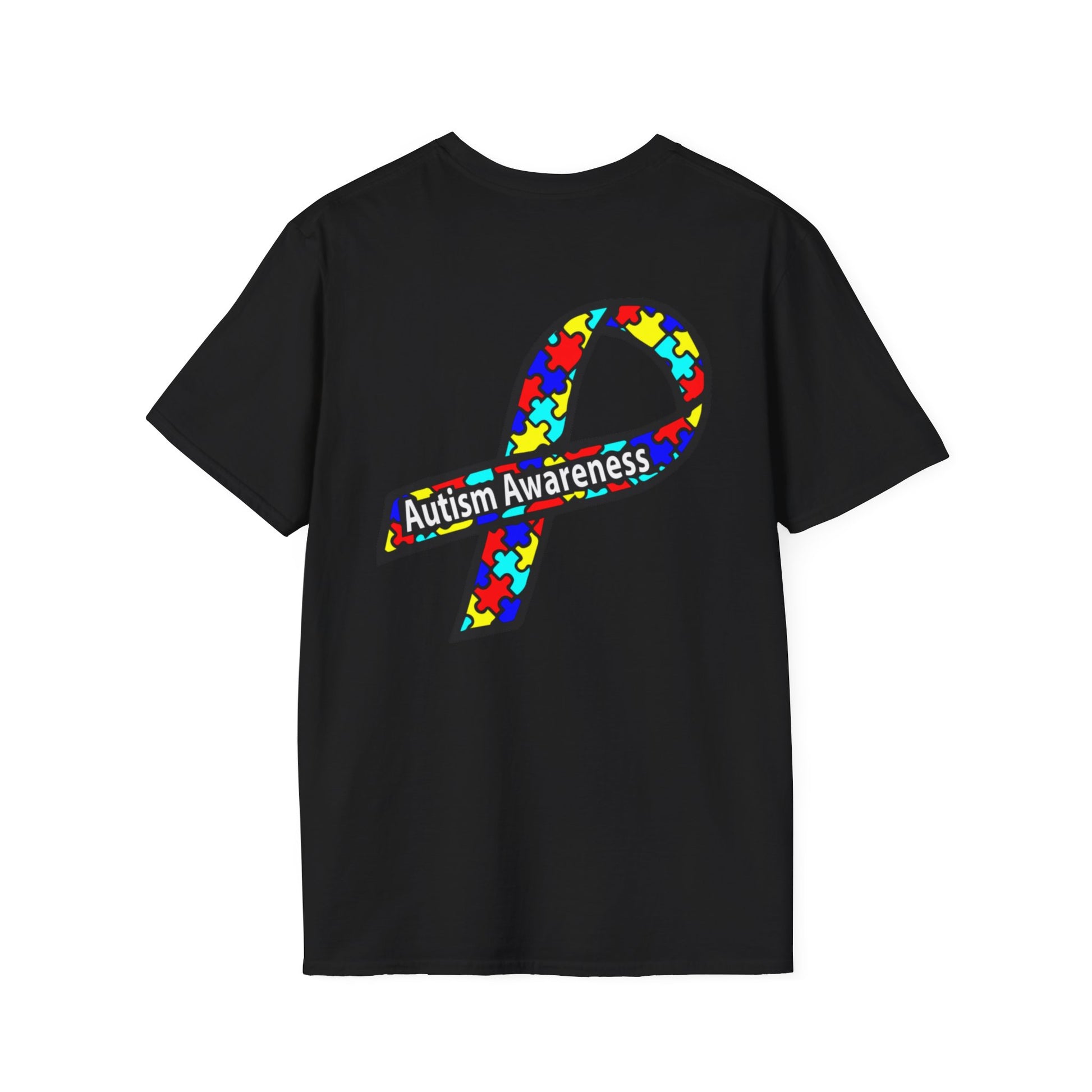Autism Awareness T-Shirt — "Not Fighting Autism, Working With It" Puzzle Ribbon Tee - Ramshackle Shack