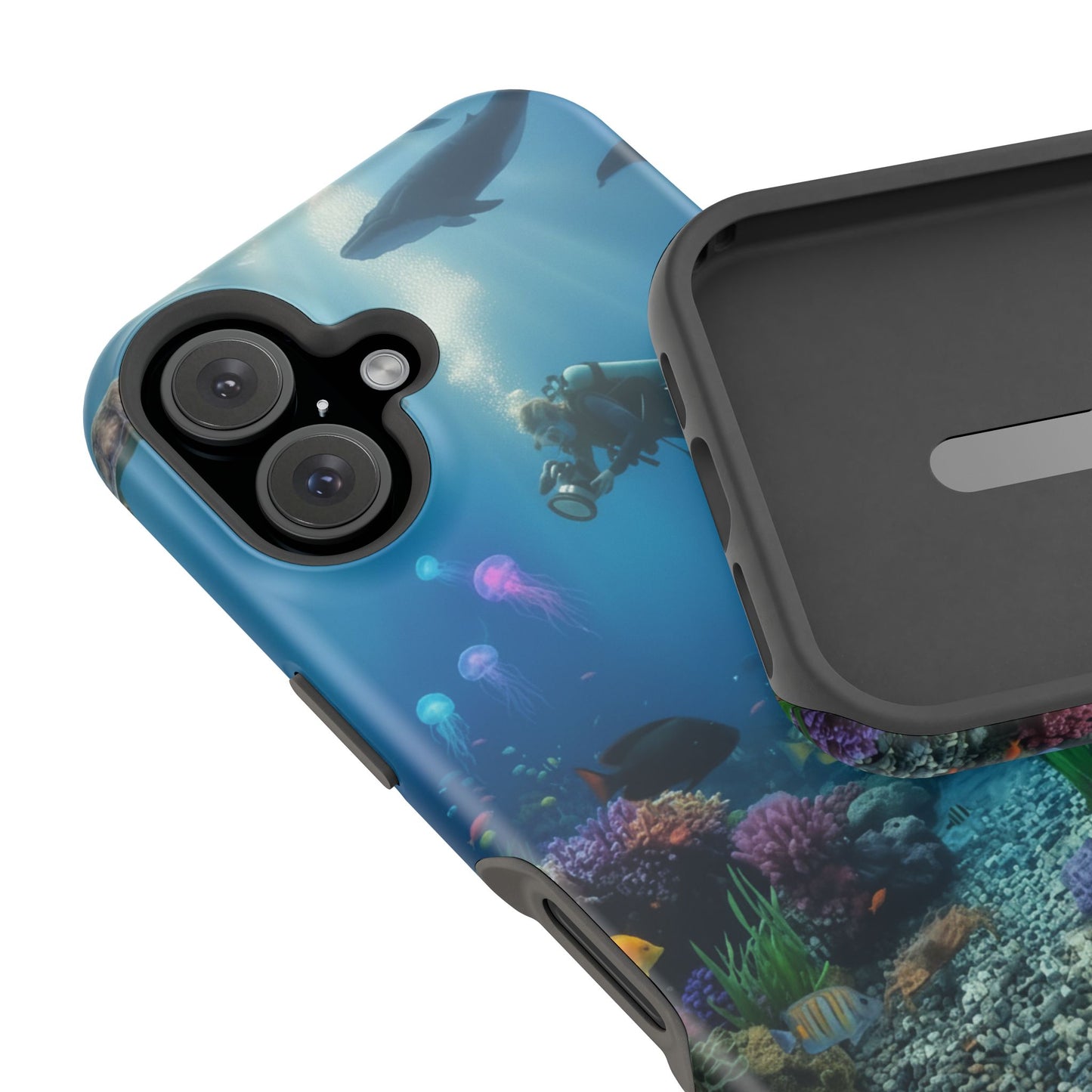 Underwater Diver Phone Case — Magnetic Impact‑Resistant Ocean Design