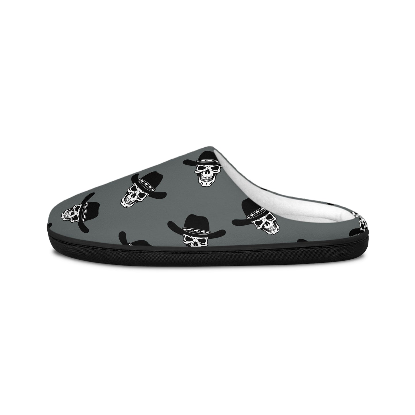 Custom Colored Cowboy Skull Slippers Mens Indoor Slippers - Ramshackle Shack