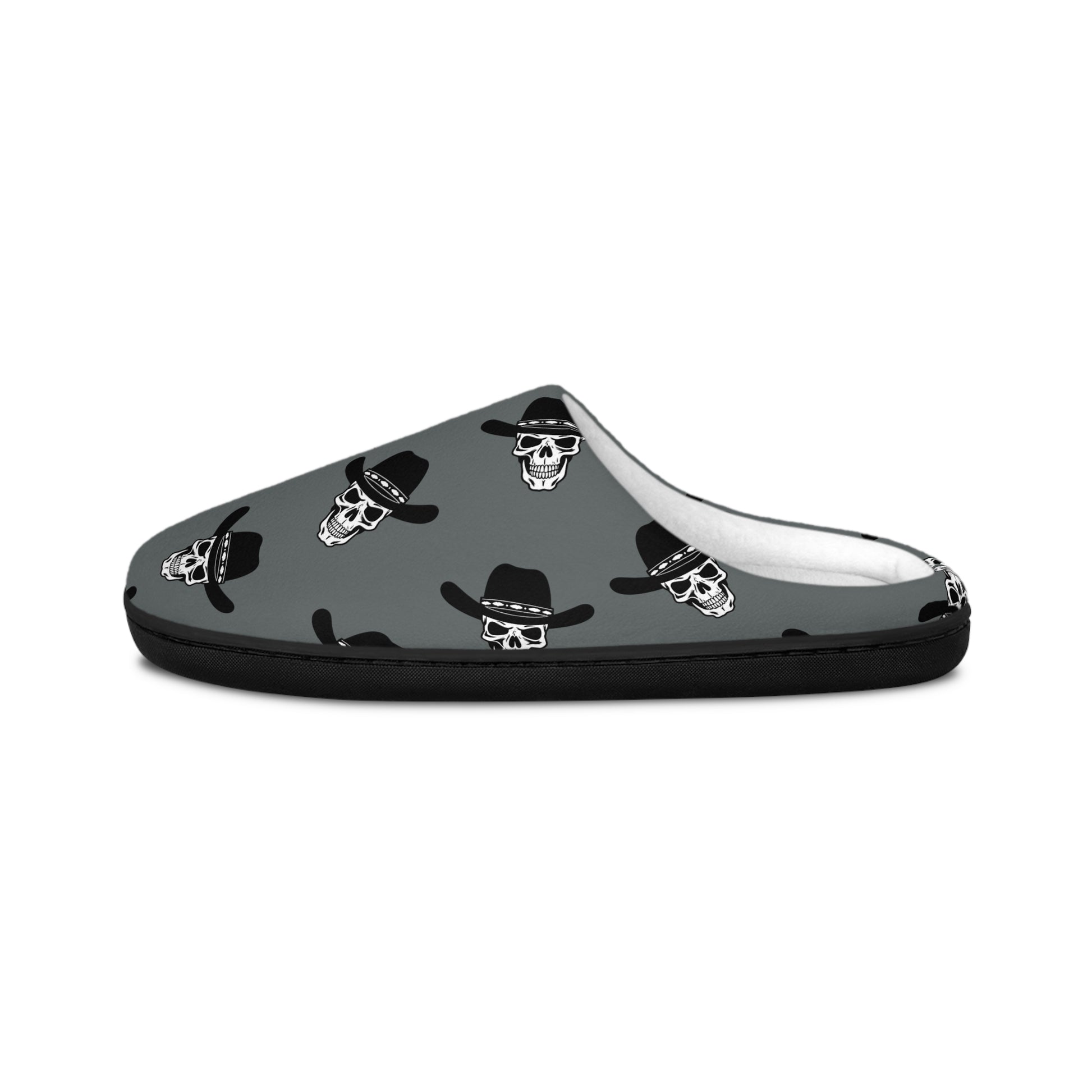 Custom Colored Cowboy Skull Slippers Mens Indoor Slippers - Ramshackle Shack