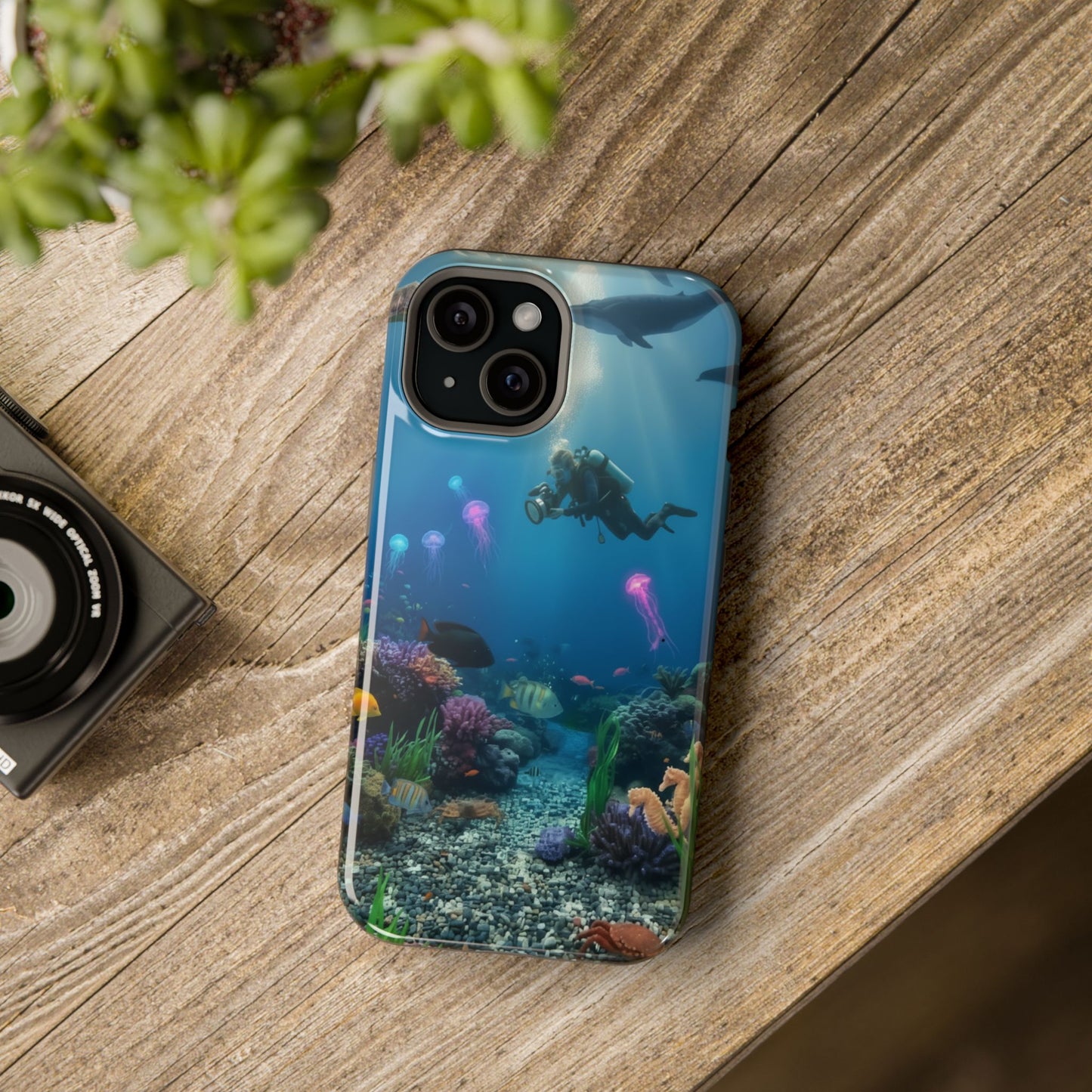 Underwater Diver Phone Case — Magnetic Impact‑Resistant Ocean Design