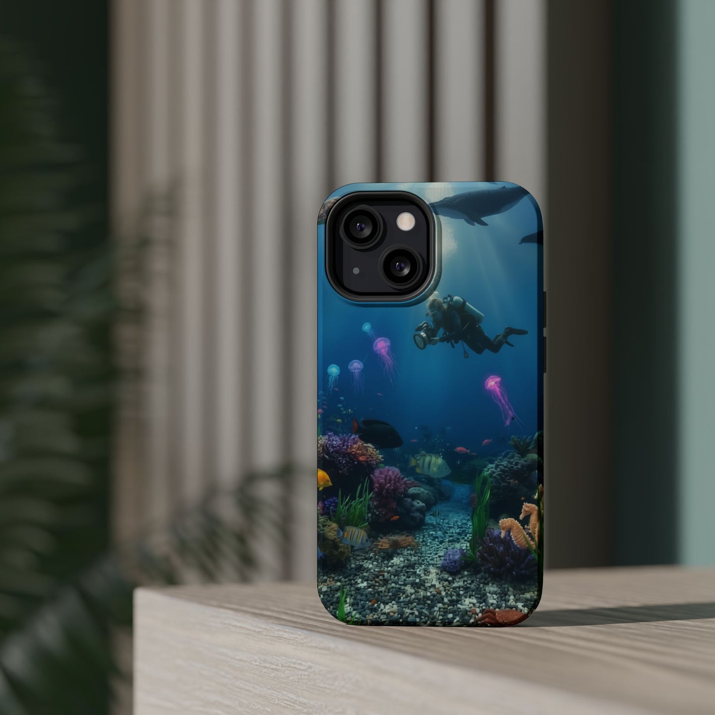 Underwater Diver Phone Case — Magnetic Impact‑Resistant Ocean Design