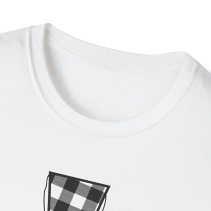 Faith and Love Christian T-Shirt | Plaid Heart and Cross Religious Graphic Tee - Ramshackle Shack