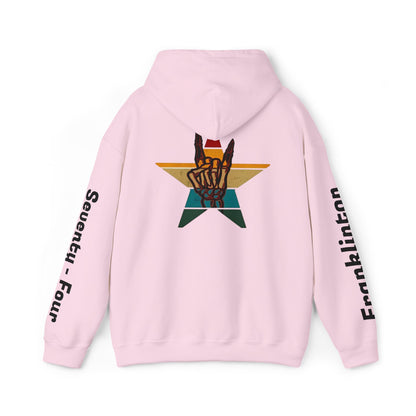 Rockin' Into My [70's] Hooded Sweatshirt — Custom Name & Age Guitar Birthday Design - Ramshackle Shack