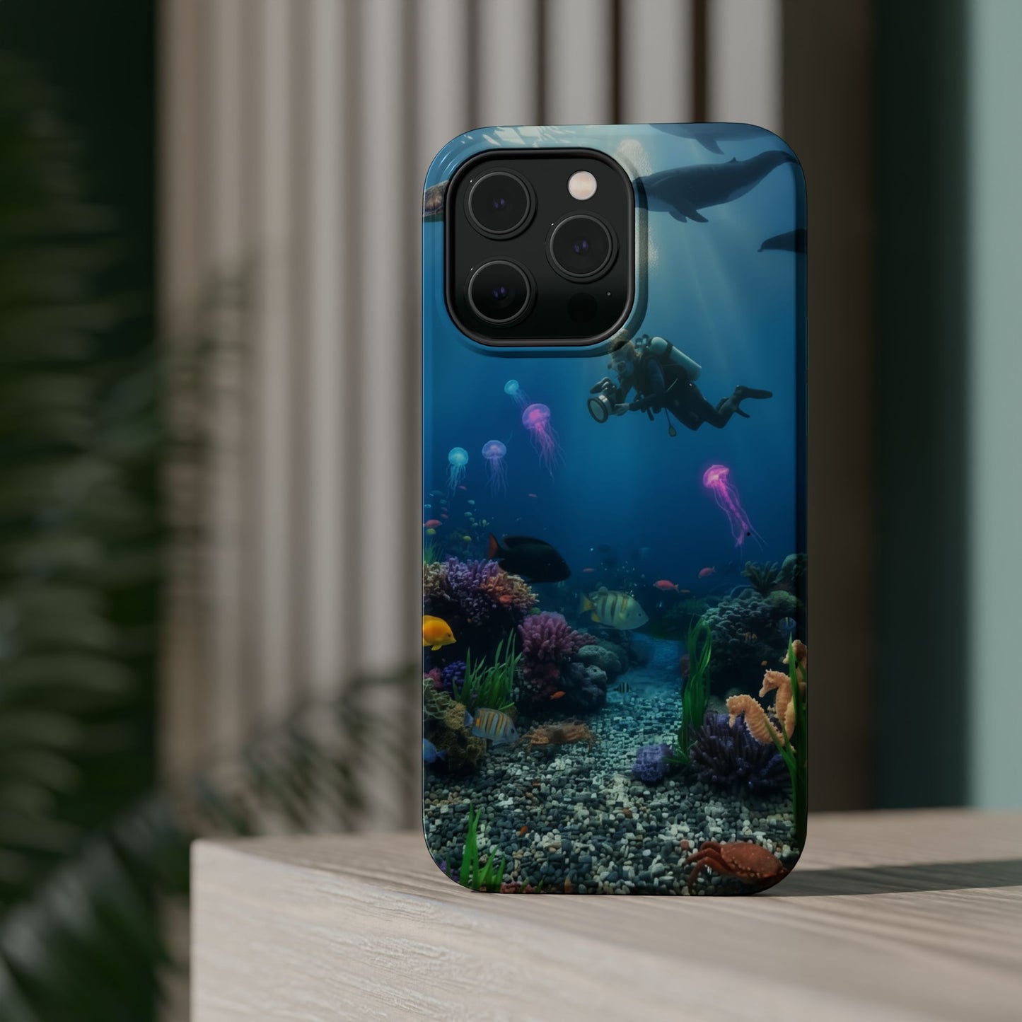 Underwater Diver Phone Case — Magnetic Impact‑Resistant Ocean Design
