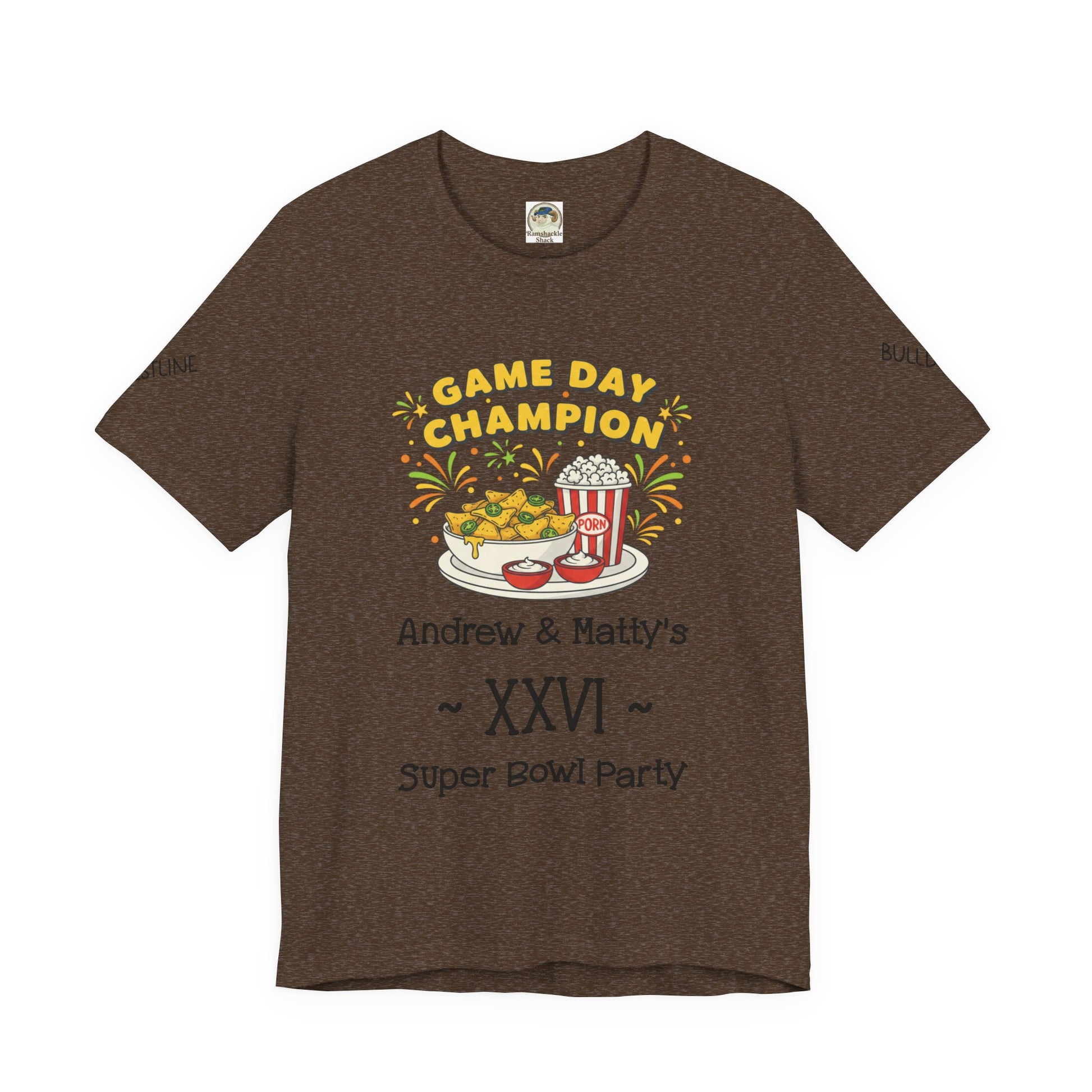 Game Day Champion Tee | Super Bowl Party, Game Day Humor - Ramshackle Shack