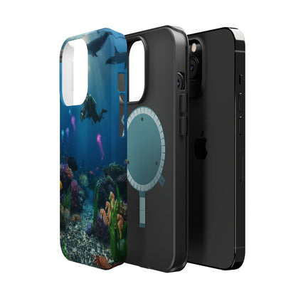 Underwater Diver Phone Case — Magnetic Impact‑Resistant Ocean Design