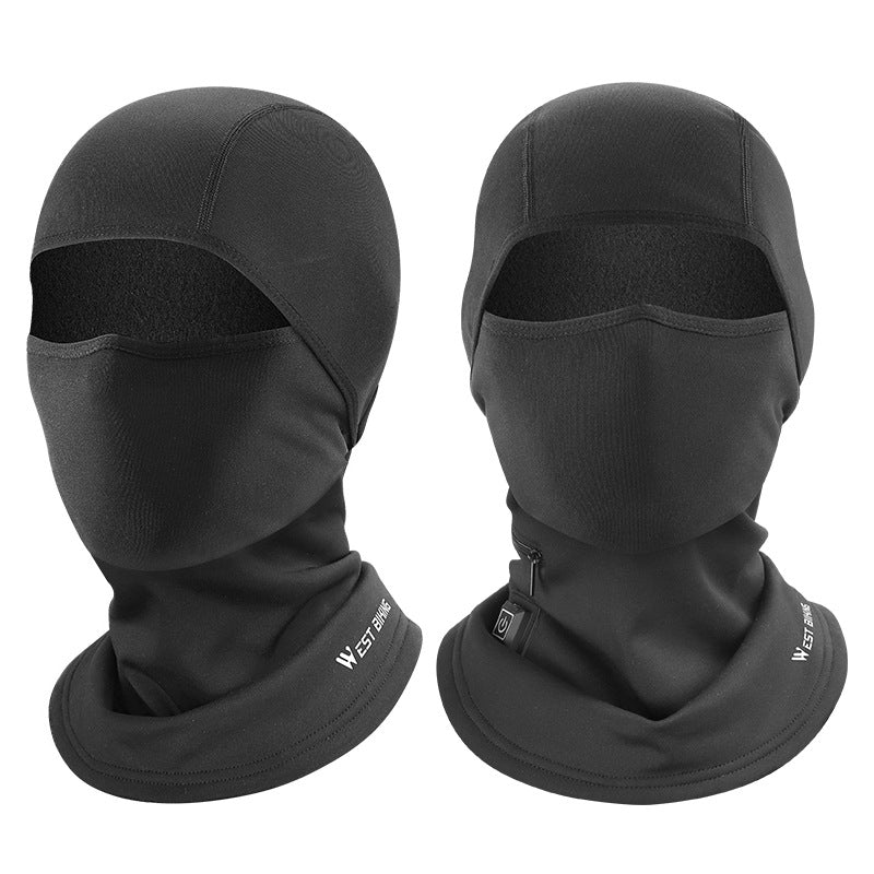 Ramshackle Shack heated winter cycling and ski hat in black, featuring built-in heating elements for warmth during winter activities.