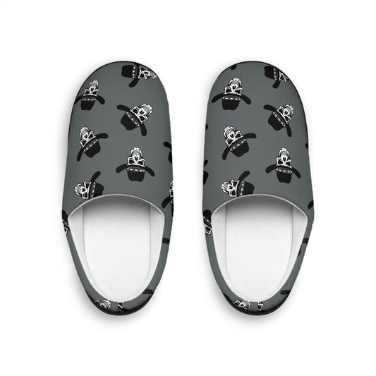 Custom Colored Cowboy Skull Slippers Mens Indoor Slippers - Ramshackle Shack