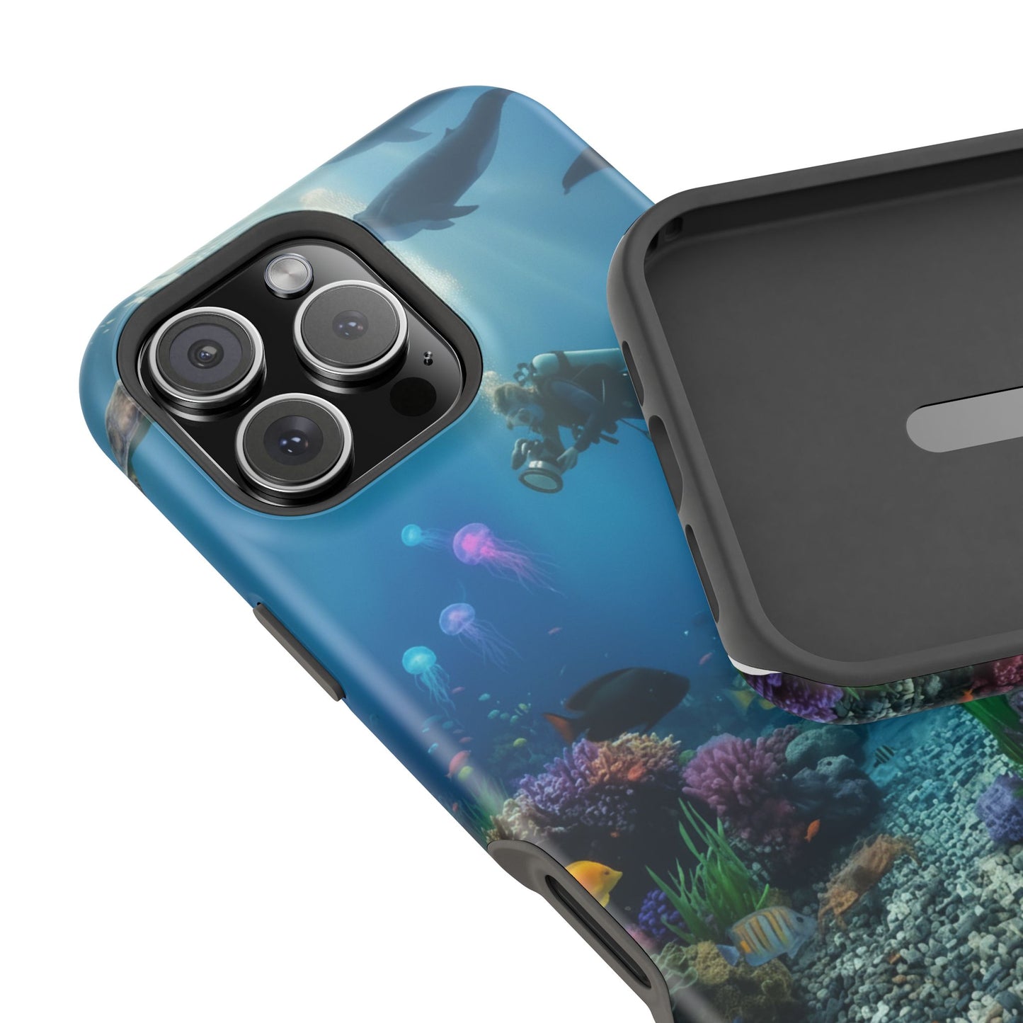 Underwater Diver Phone Case — Magnetic Impact‑Resistant Ocean Design
