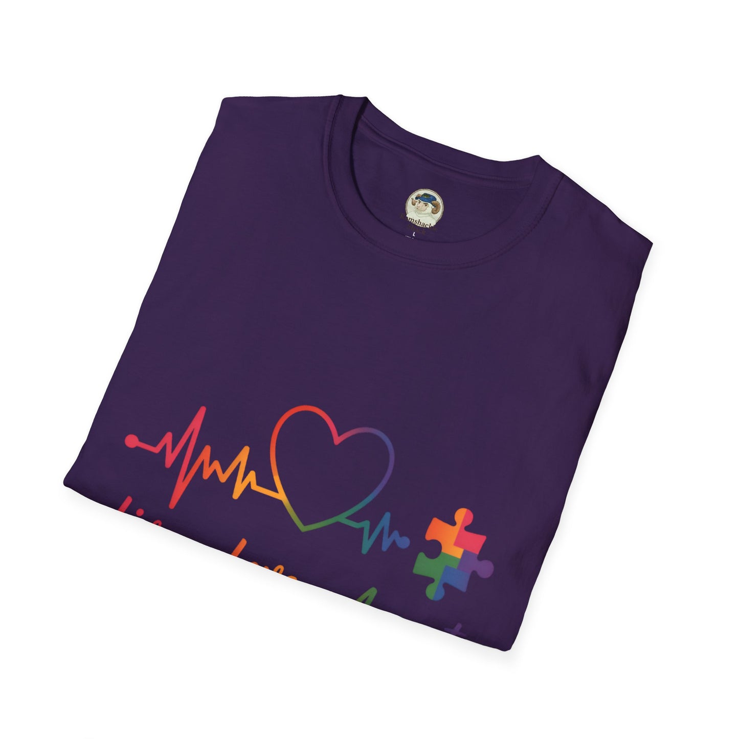 Autism Awareness T-Shirt — Live Love Accept Rainbow Puzzle Ribbon - Ramshackle Shack