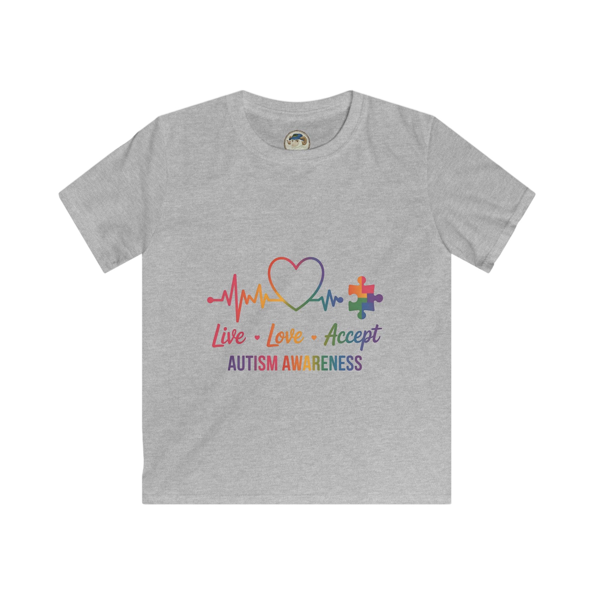 Kids Autism Awareness T-Shirt — Live Love Accept Rainbow Puzzle Ribbon - Ramshackle Shack