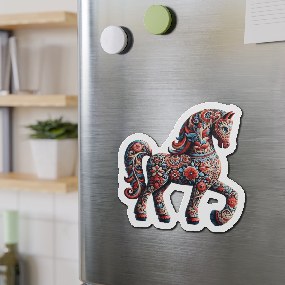 Mandala Floral Die-Cut Magnet — Decorative Floral Pattern Magnet - Ramshackle Shack