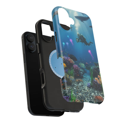 Underwater Diver Phone Case — Magnetic Impact‑Resistant Ocean Design