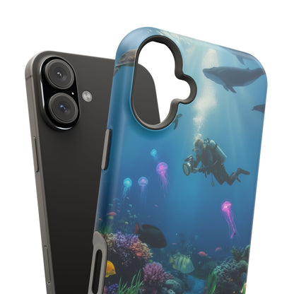 Underwater Diver Phone Case — Magnetic Impact‑Resistant Ocean Design