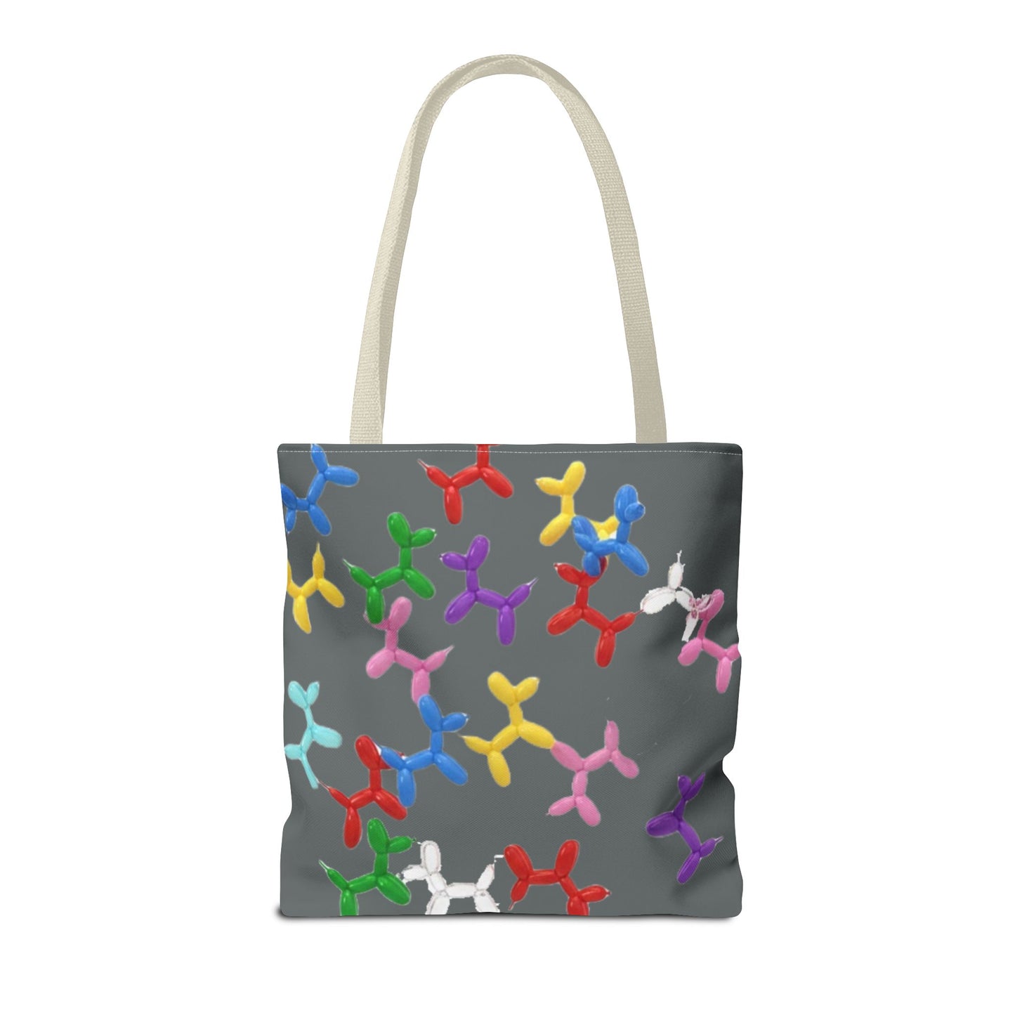 Balloon Dog Pattern Tote Bag – Colorful Pop Art Reusable Shopper - Ramshackle Shack