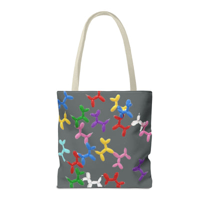 Balloon Dog Pattern Tote Bag – Colorful Pop Art Reusable Shopper - Ramshackle Shack