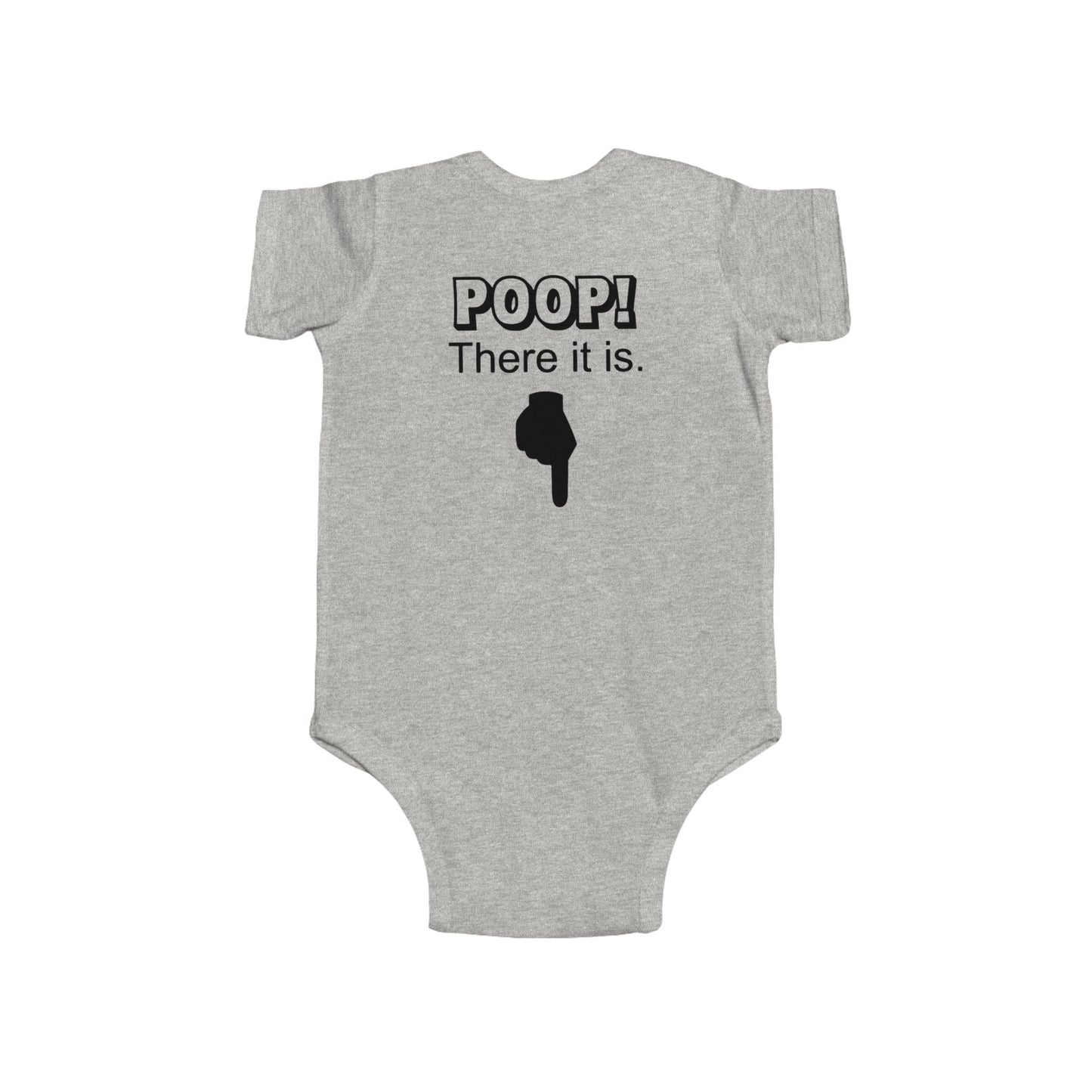 Funny Baby Bodysuit POOP! There it is & Tricycle Ride Graphic Infant Onesie - Ramshackle Shack