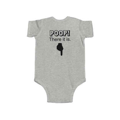 Funny Baby Bodysuit POOP! There it is & Tricycle Ride Graphic Infant Onesie - Ramshackle Shack
