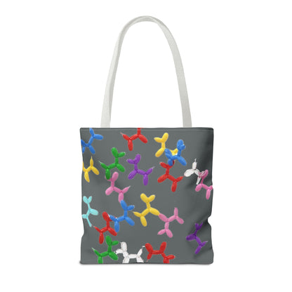 Balloon Dog Pattern Tote Bag – Colorful Pop Art Reusable Shopper - Ramshackle Shack