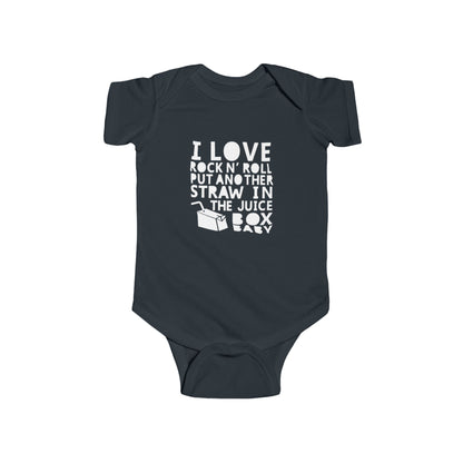 I Love Rock and Roll! Put Another Dime in the Juicebox Baby. (Rock Star Baby) Infant Bodysuit - Ramshackle Shack