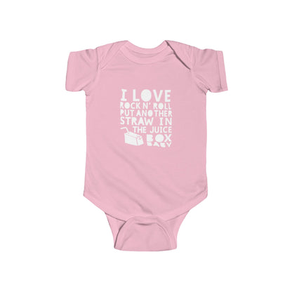 I Love Rock and Roll! Put Another Dime in the Juicebox Baby. (Rock Star Baby) Infant Bodysuit - Ramshackle Shack