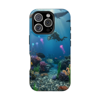 Underwater Diver Phone Case — Magnetic Impact‑Resistant Ocean Design